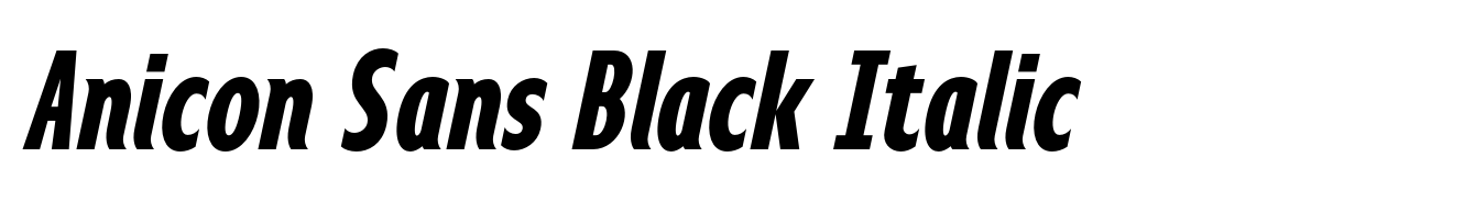 Anicon Sans Black Italic